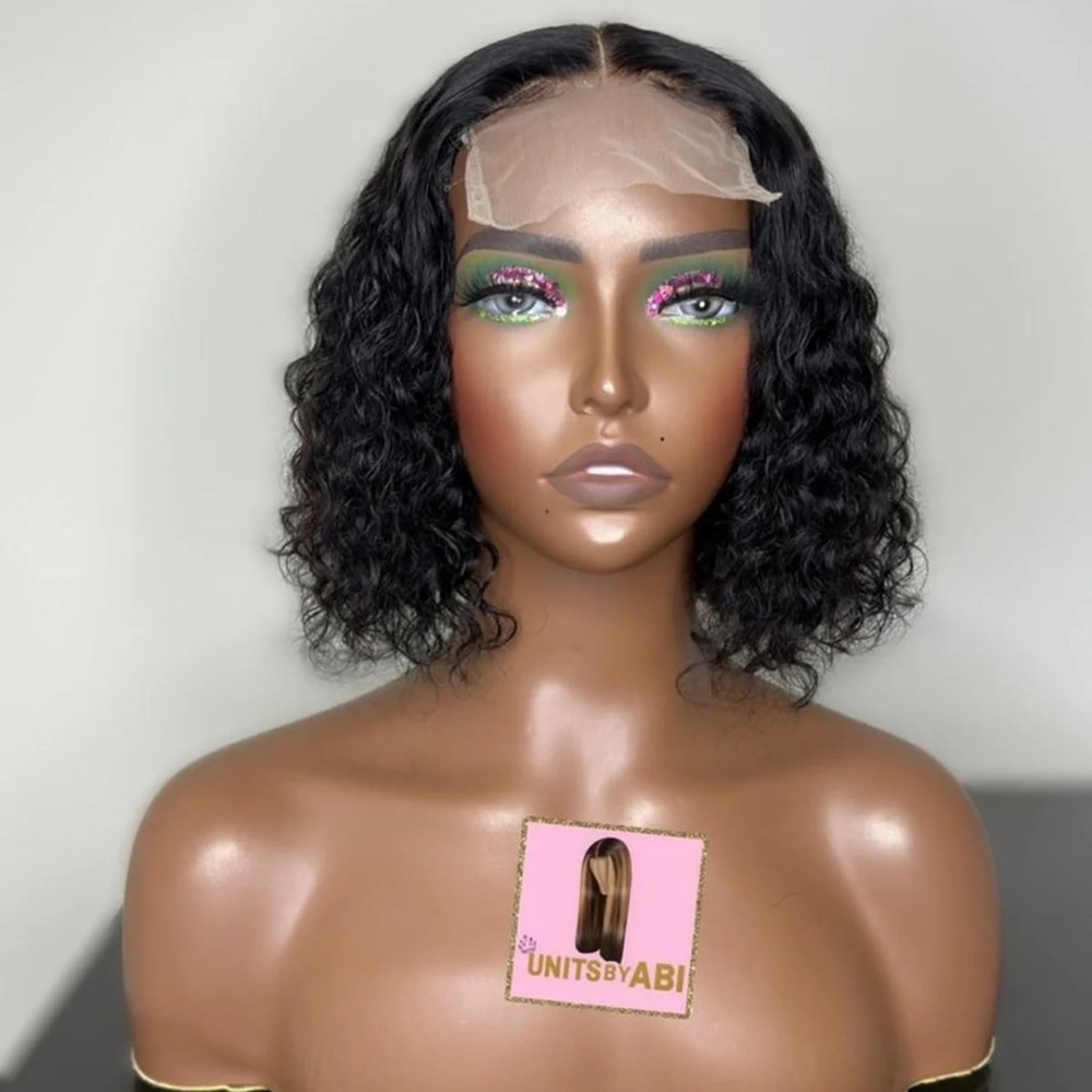 8inch Curly Lace Closure Wig